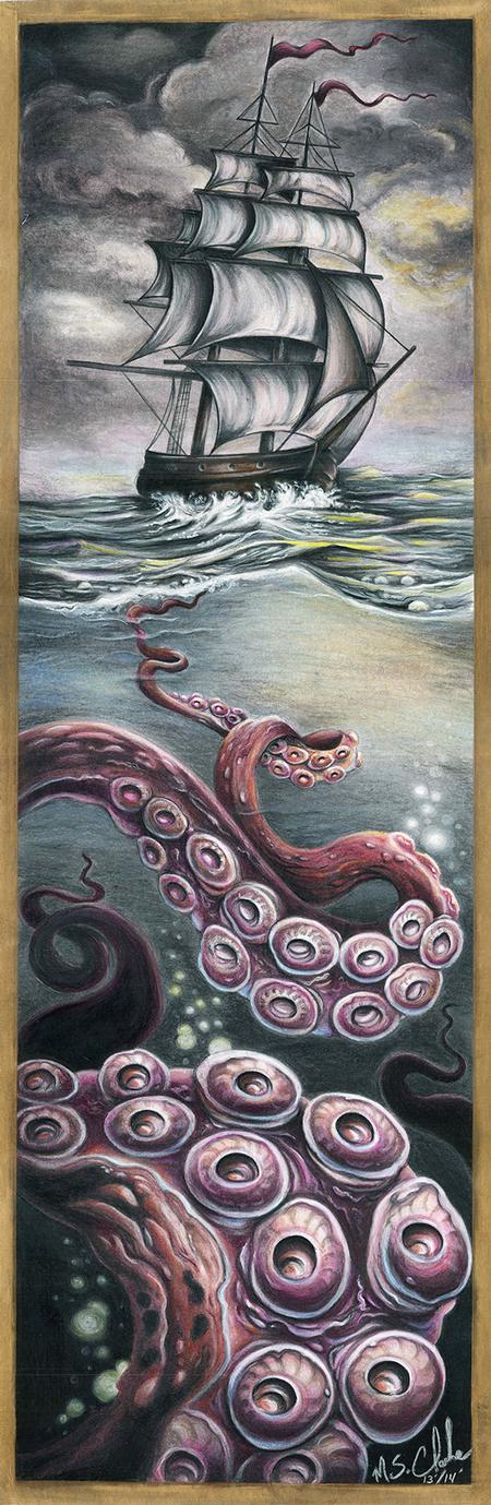 Mathew Clarke - Ship attack Giclee print $75